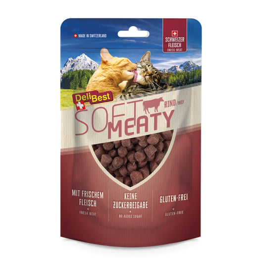 DeliBest Soft Meaty Feuchte Snacks Rind 100g