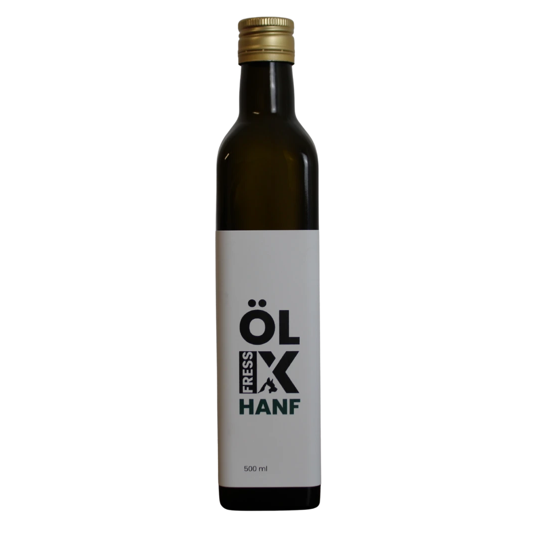 Bio Hanföl kaltgepresst für Hund, Katze, Pferd und Speisen