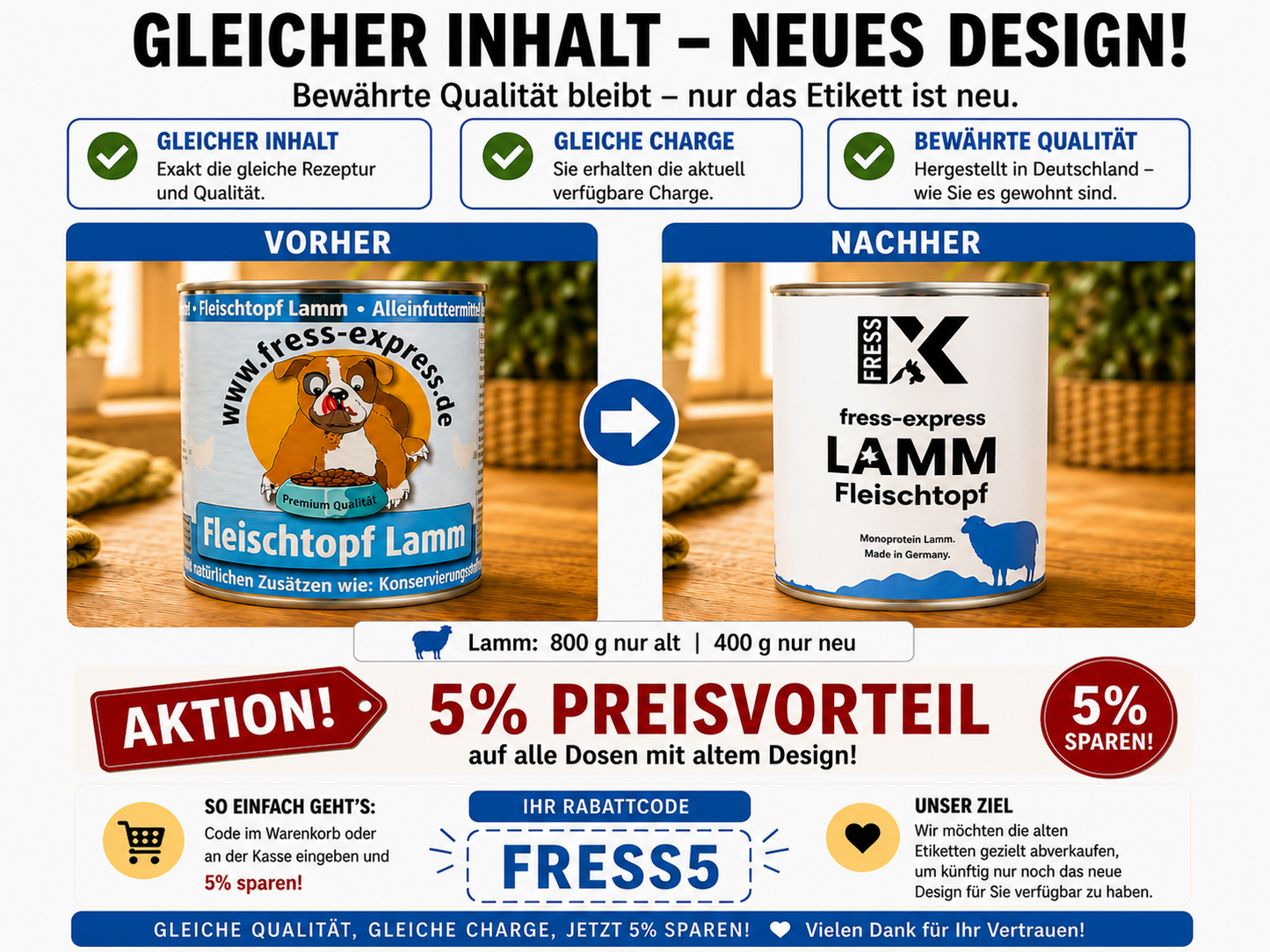 fress-express Fleischtopf Lamm 400 + 800g
