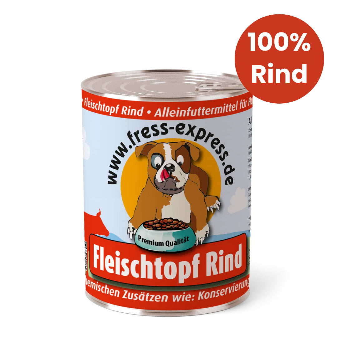 Getreidefreies Nassfutter Rind 800g für Hunde
