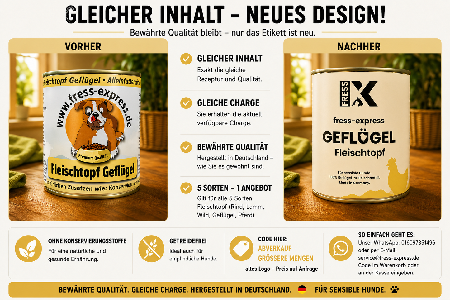 fress-express Fleischtopf Geflügel 400 + 800g