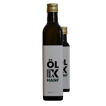 Bio Hanföl  kaltgepresst für Hund, Katze, Pferd und Speisen