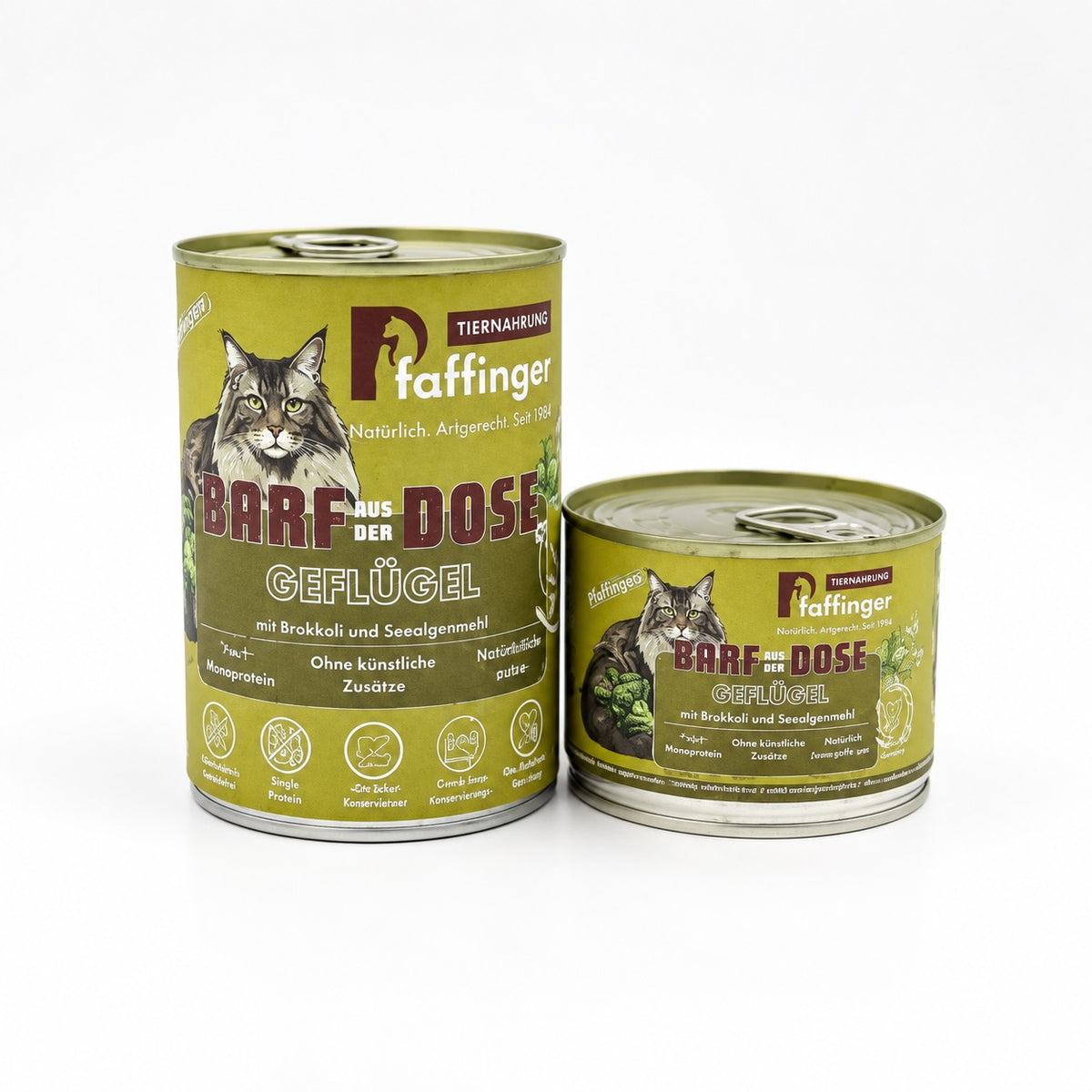 Pfaffinger BARF Katzenfutter Geflügel mit Brokkoli & Seealgenmehl