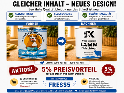fress-express Fleischtopf Lamm 400 + 800g