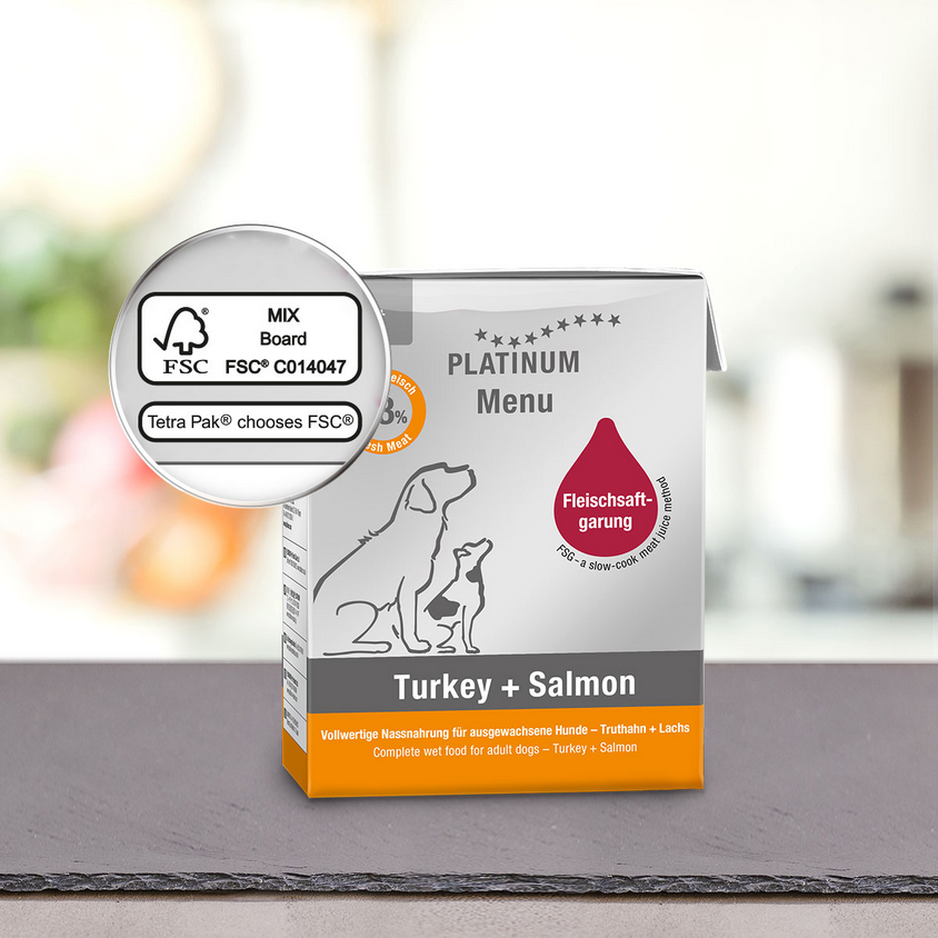 Platinum Menu Adult Turkey + Salmon Nassfutter