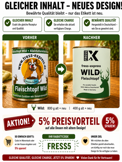 fress-express Fleischtopf Wild 400 + 800 g
