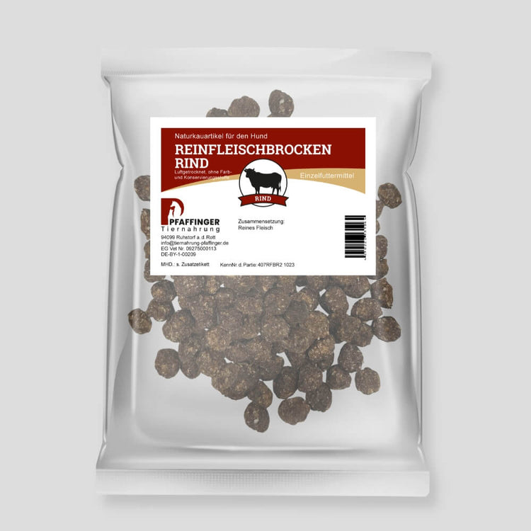 Knöpfli Hundesnack aus reinem Rind 200g